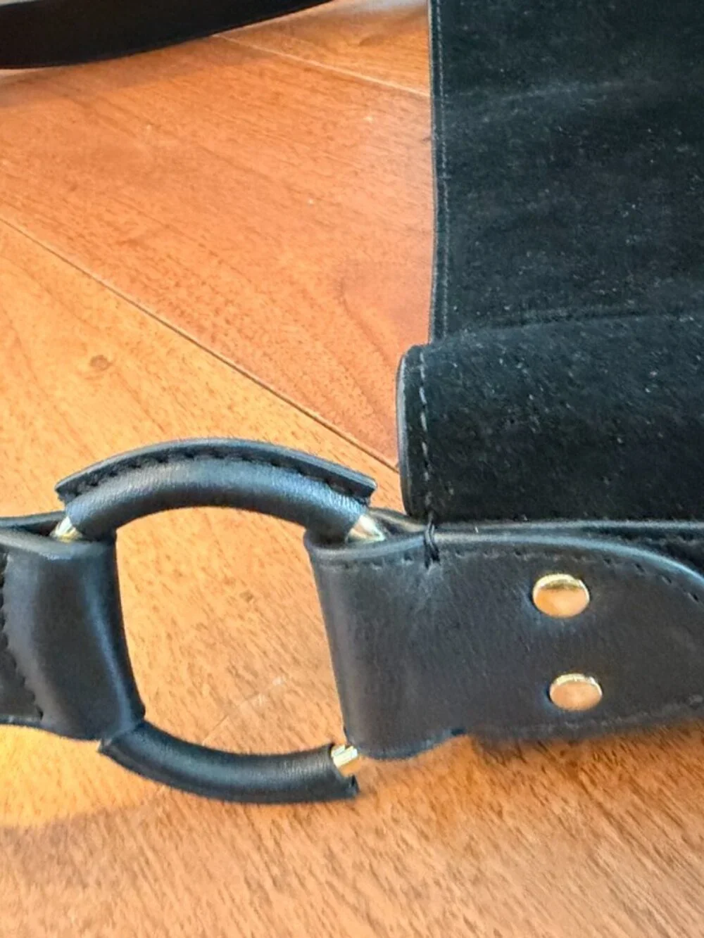 FARM RIO Black Suede Leather Oversized Shoulder Hobo Bag NWOT Condition
